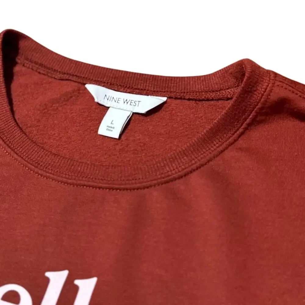 Nine West Burgundy Sweatshirt